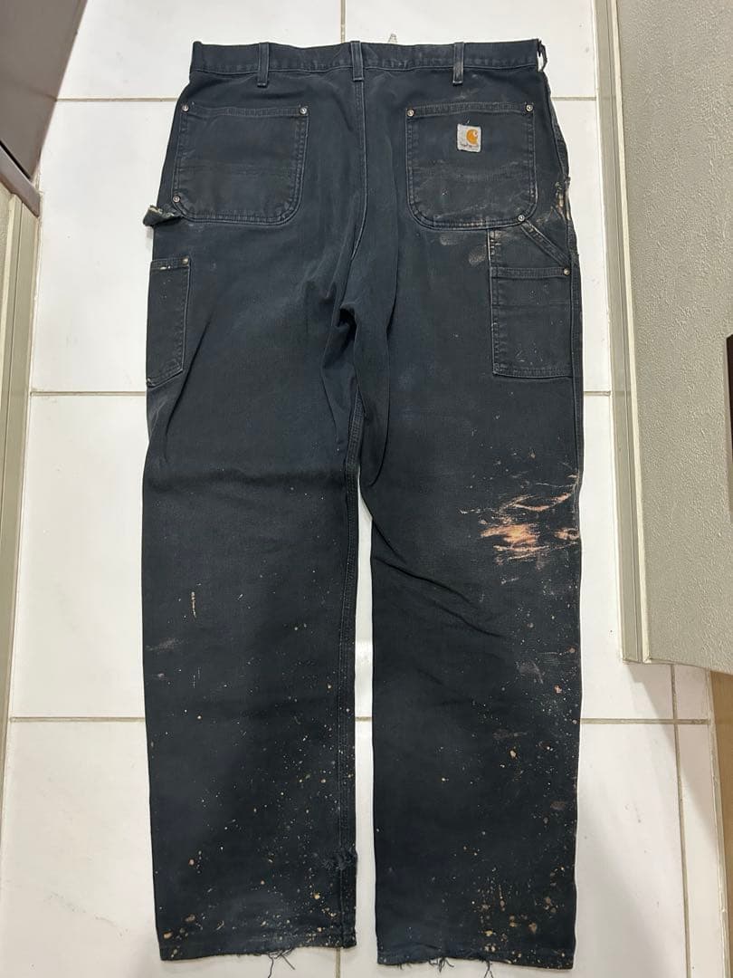 【着画有】US Carhartt ダブルニー ペインターパンツ 38x34