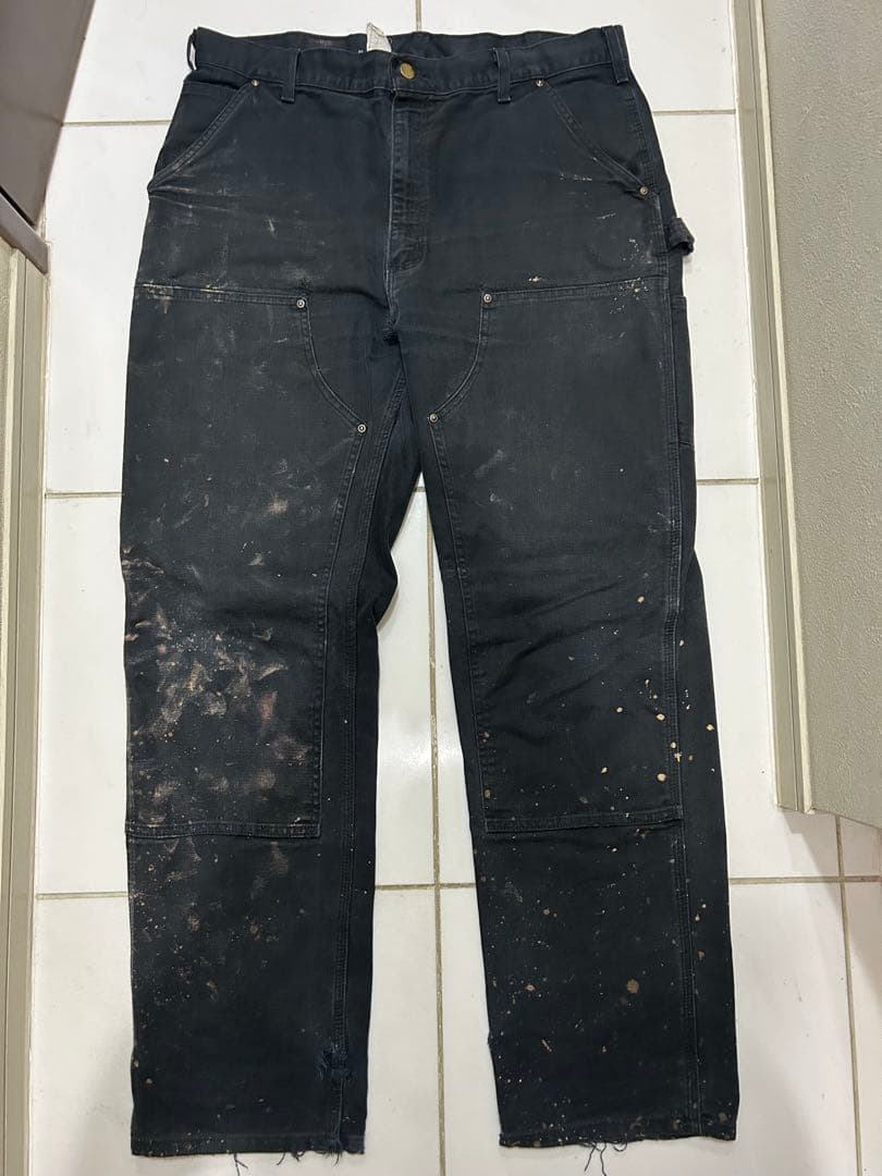 【着画有】US Carhartt ダブルニー ペインターパンツ 38x34