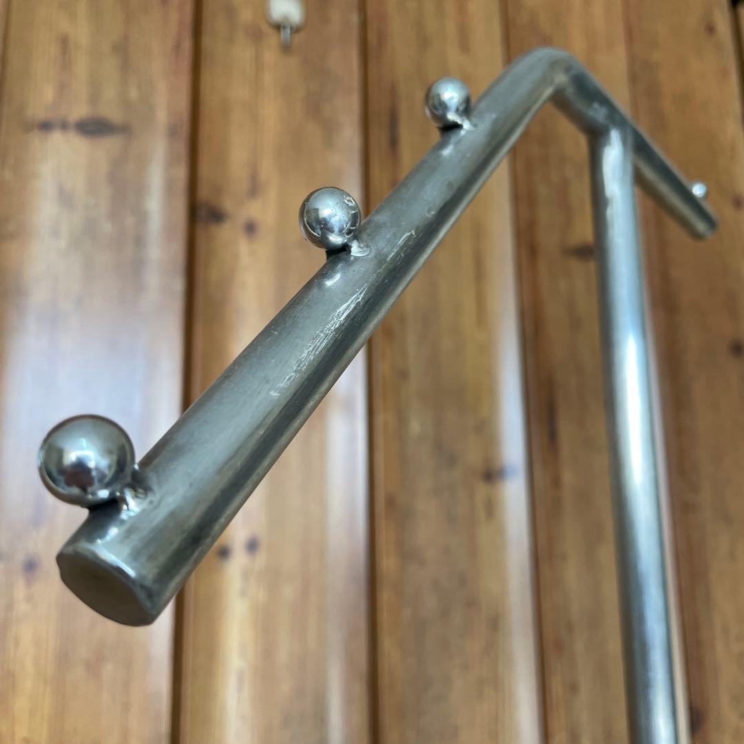 シルバー インダストリアル スラントハンガー アイアン ラック 無骨 シャビー