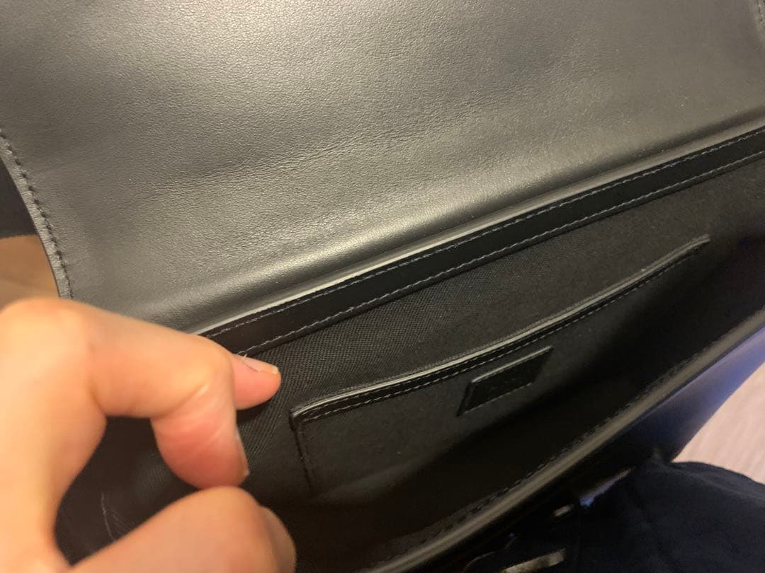 ダンヒルDunhillレザーショルダーバッグ黒