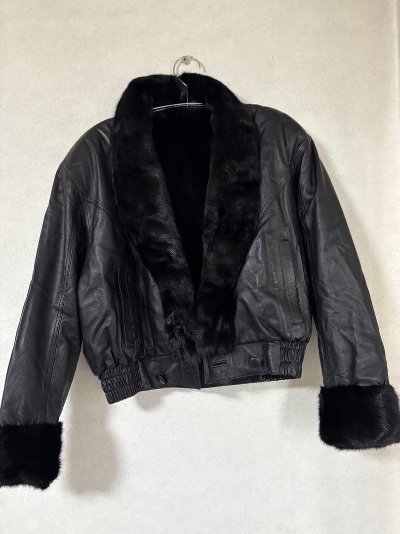 【三京商会】ミンクファー✕レザー リバーシブルジャケット 希少。