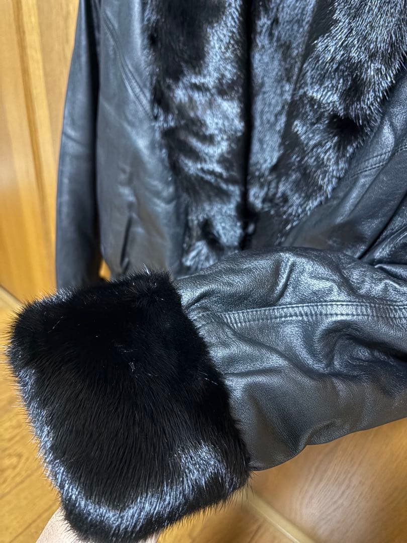 【三京商会】ミンクファー✕レザー リバーシブルジャケット 希少。