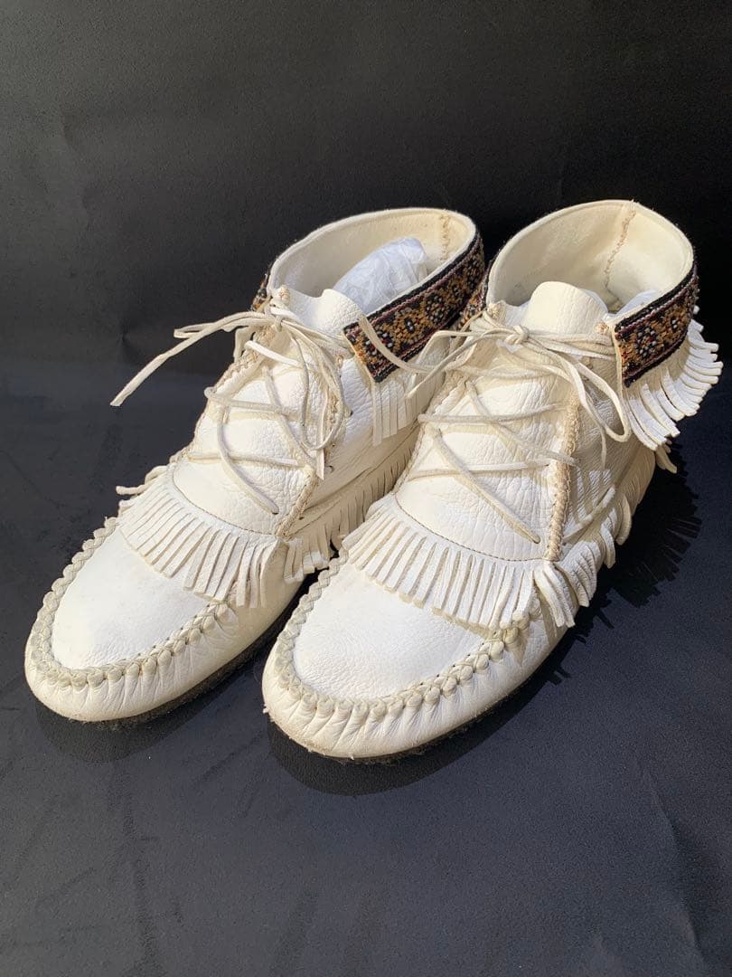 カスパー 希少 ナンバーナイン フリンジ モカシン