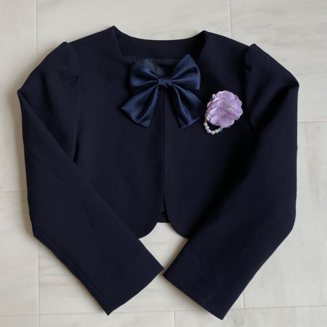 大人気♡パープル×ネイビー＊130サイズ 入学 卒園 女の子 フォーマル 受験