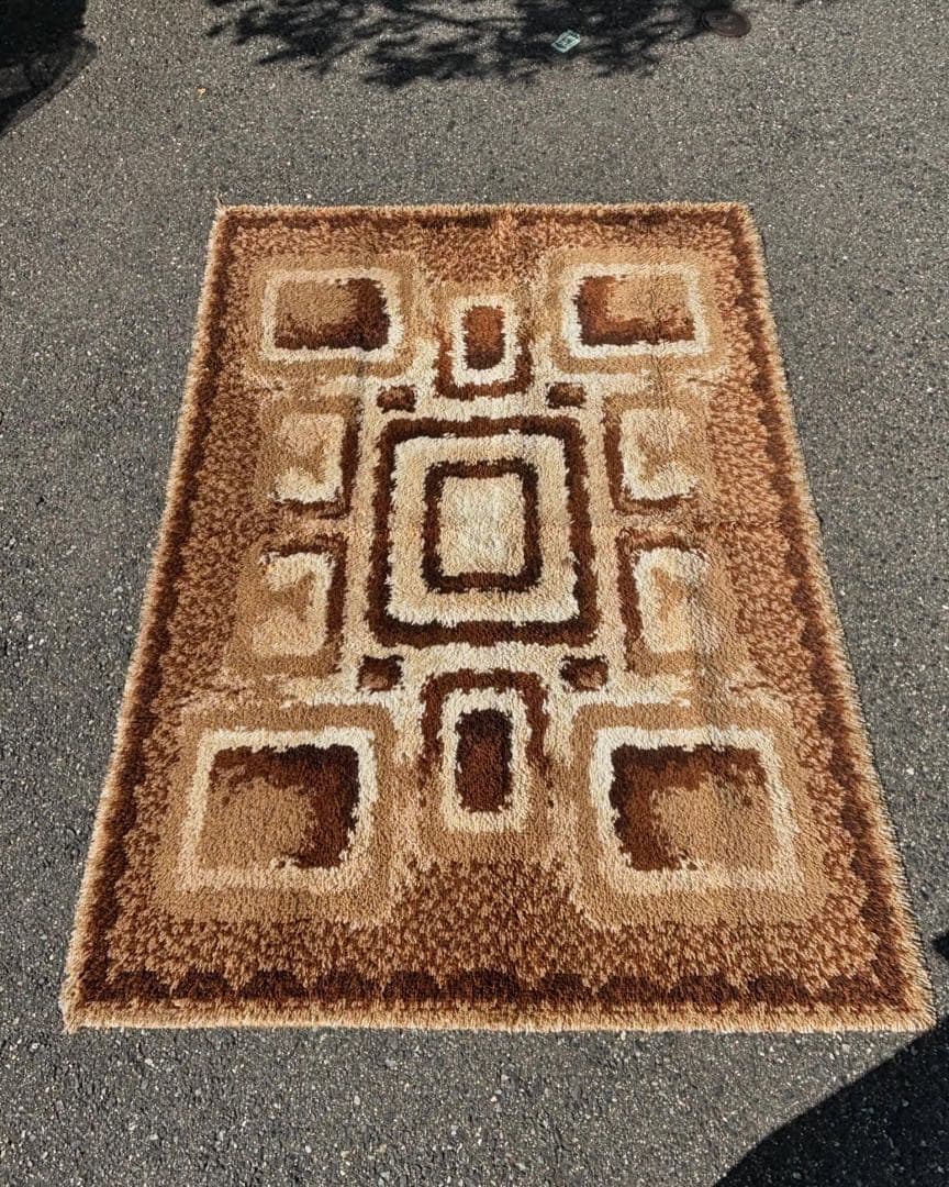 60s 70s ヴィンテージ シャギーラグ ミッドセンチュリー スペースエイジ