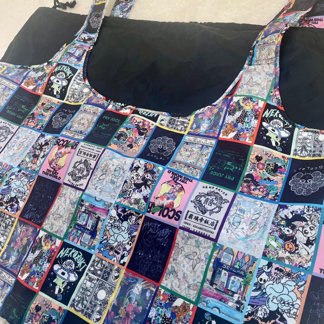 【新品】ScoLar柄 中綿ジャケット バッグ2つセット パッチワーク