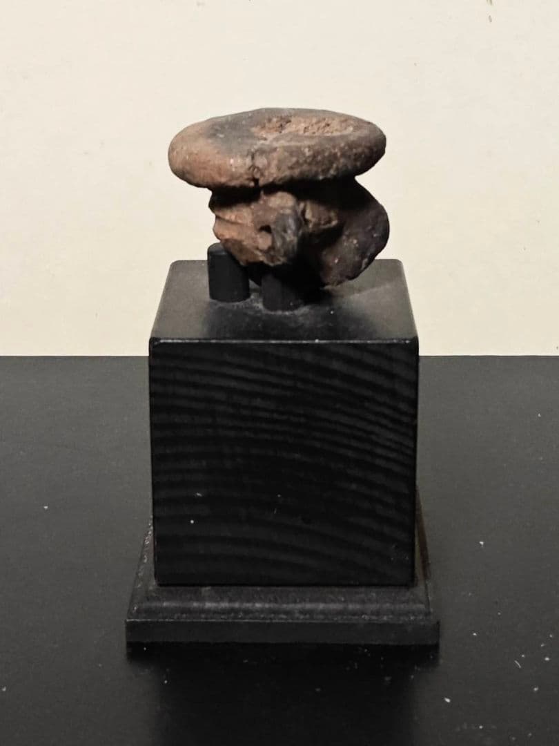 縄文土偶頭部　縄文時代　考古発掘品　古代美術　稀少　残欠の美