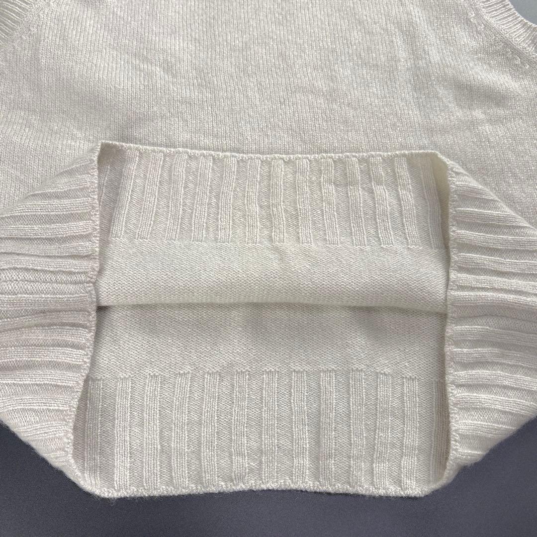 美品✨マーガレットハウエル ロールネック ニットベスト カシミヤ混 ライトグレー