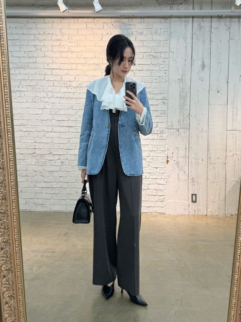 25SS DENIMノーカラージャケット