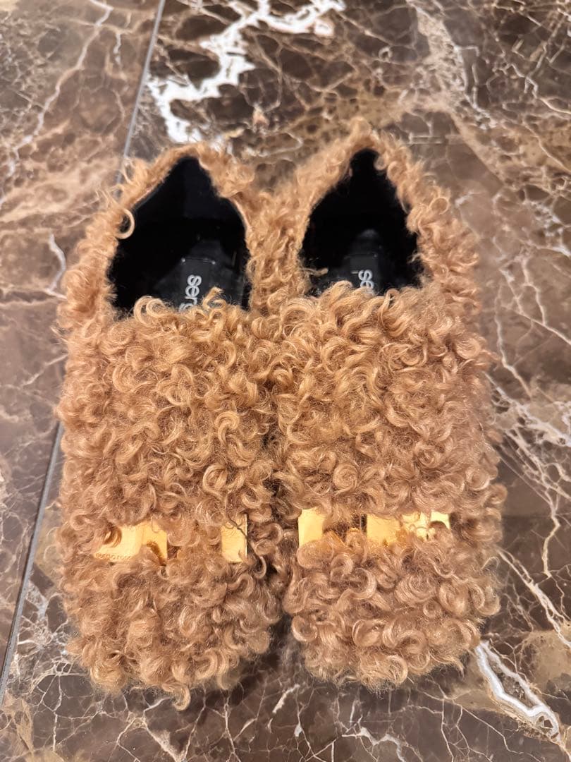 sergio rossi ベージュ スリッポン　パンプス