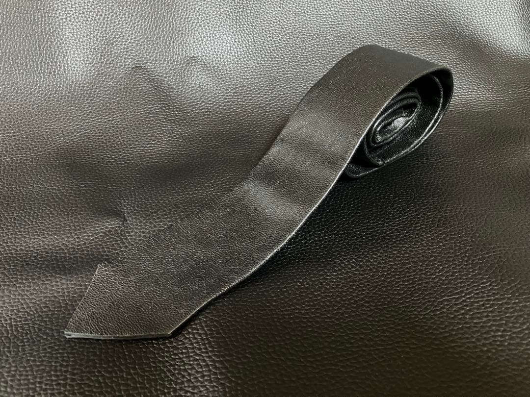 【希少】agnès b. アニエスベー　ブラックレザータイ