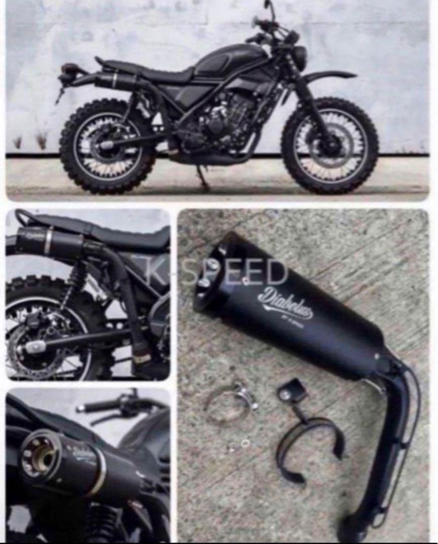 ホンダ CL250-500 ブラック スリップオン エキゾースト