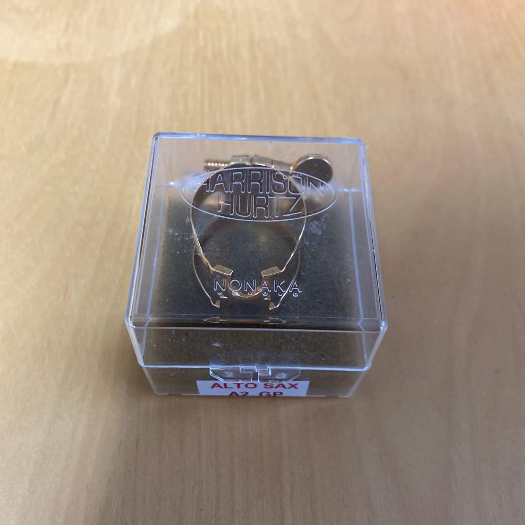 ハリソンハーツ アルトサックスリガチャー ゴールドプレート HALISON