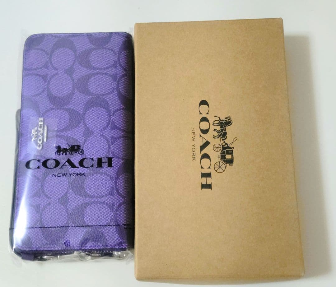 ✿新品未使用❀COACH 長財布パープル★　　　★アウトレットC4452★