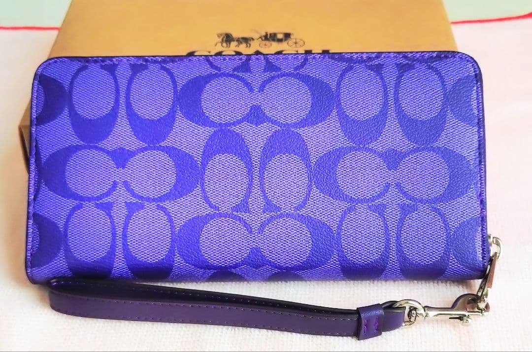 ✿新品未使用❀COACH 長財布パープル★　　　★アウトレットC4452★