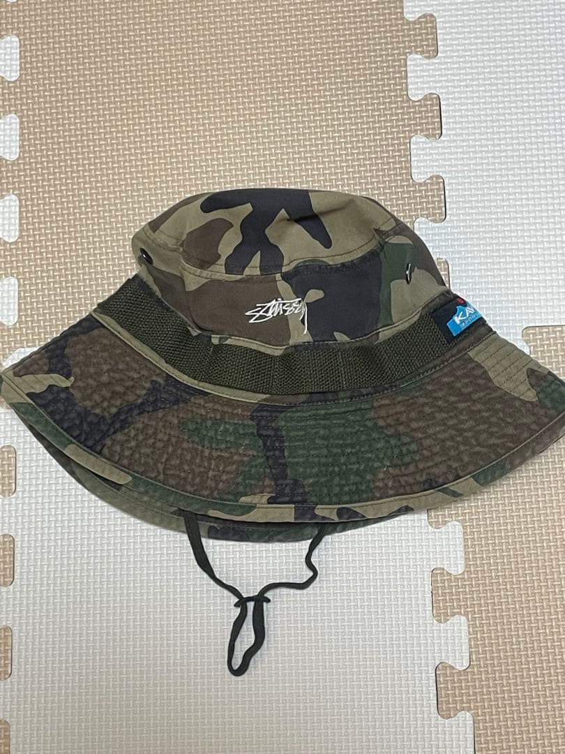 希少　STUSSY×KAVUコラボバケットハット　カモ柄
