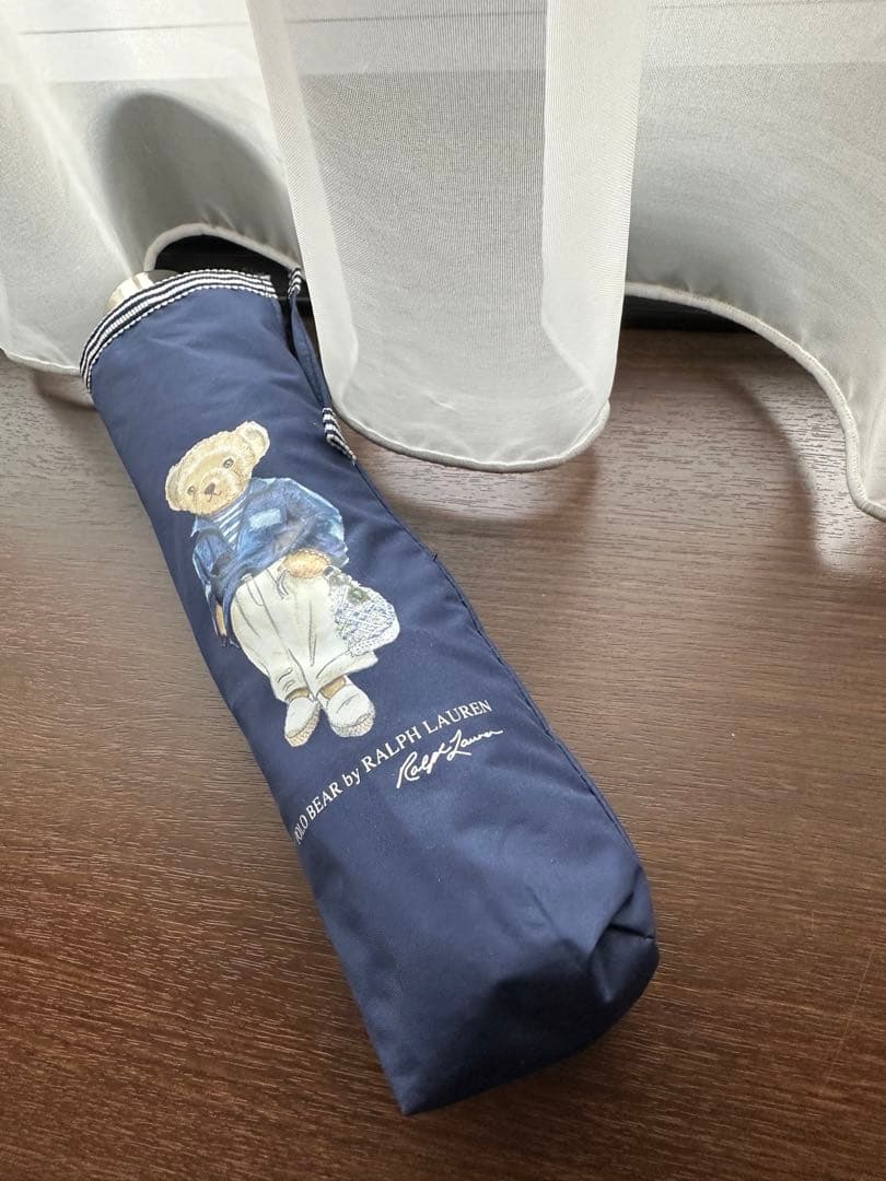 【美品】Polo Bear めちゃ軽⭐︎折りたたみ傘 ネイビー