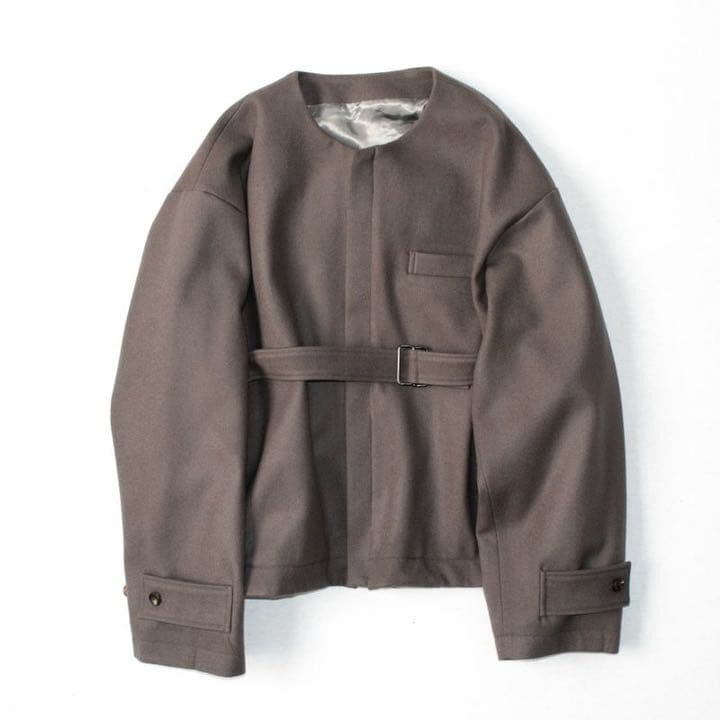 ジャケット・アウター stein 20AW NO COLLAR BELTED JACKET M