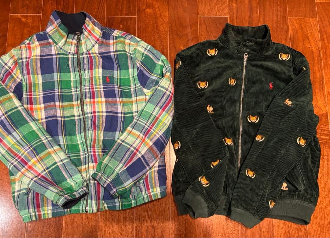 ラルフローレン　チェック柄ジップアップジャケット