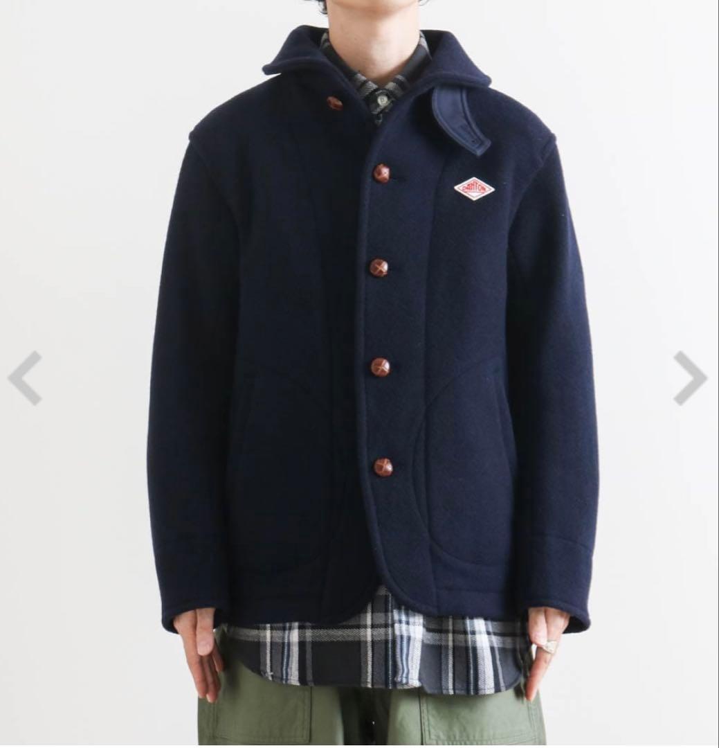 DANTON【ダントン】ウールパイル ラウンドカラージャケット ネイビー