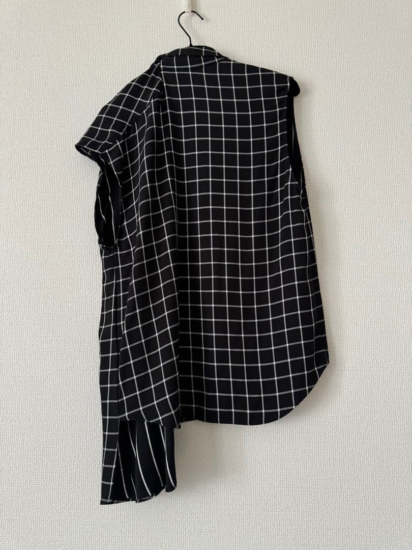 c*y様 BALENCIAGA アンサンブルチェックアシンメトリーロングワンピー