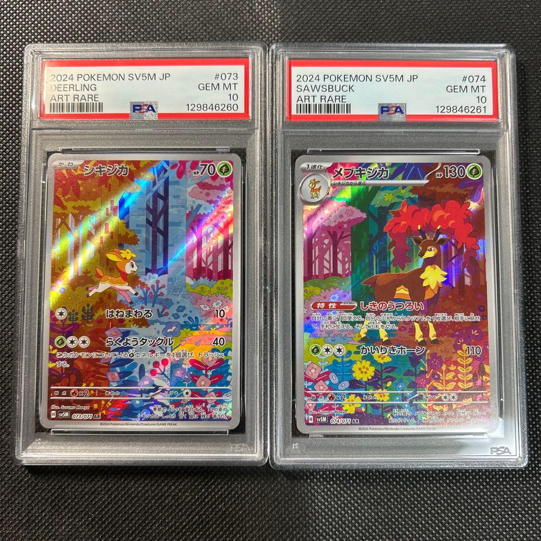 シキジカ　メブキジカ　AR PSA10 連番