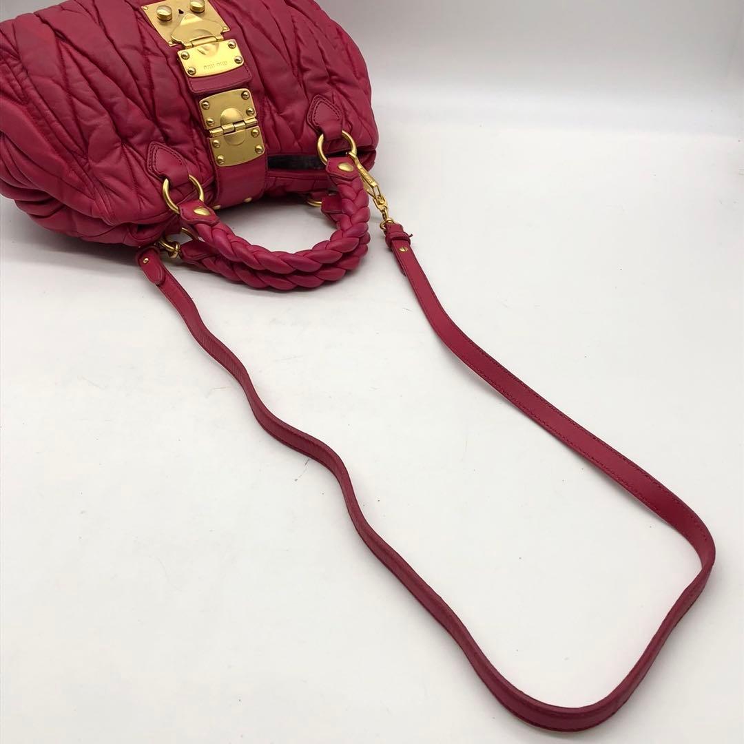 ✨人気✨ミュウミュウ ハンドバッグ 2way マテラッセ ゴールド金具 レザー