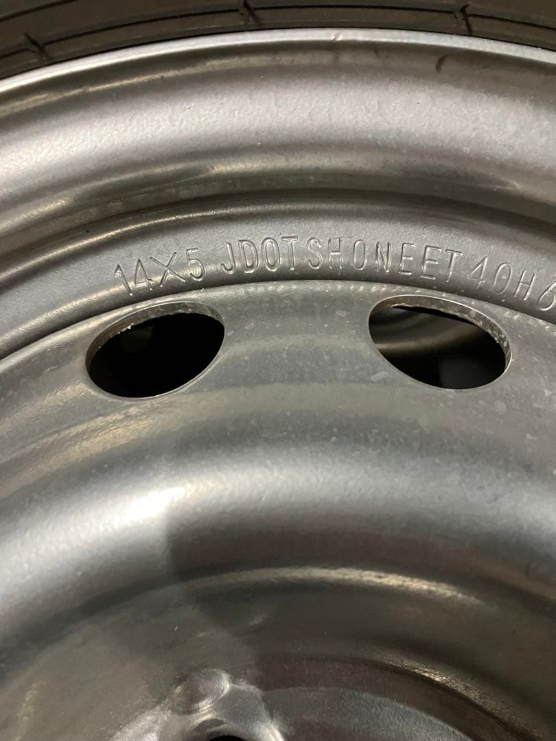 ゆ*る様 2025年製 14インチ メッキスチールタイヤ NEWNO [送料込み