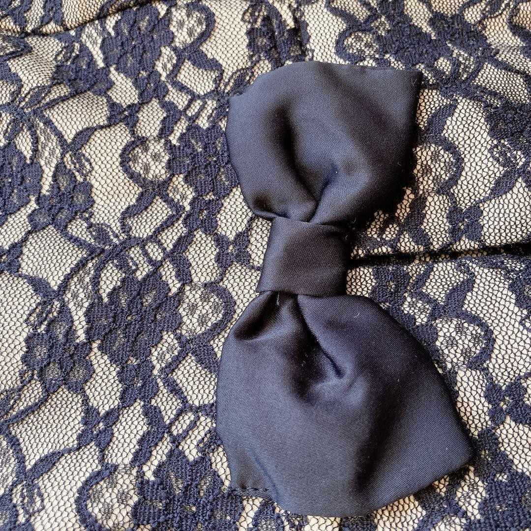 110size ネイビー×レース セレモニー 入学 卒園 フォーマル 女の子