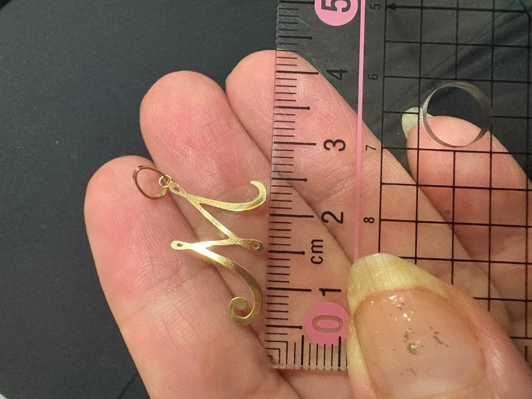 K18金イニシャルペンダントトップM⭐︎