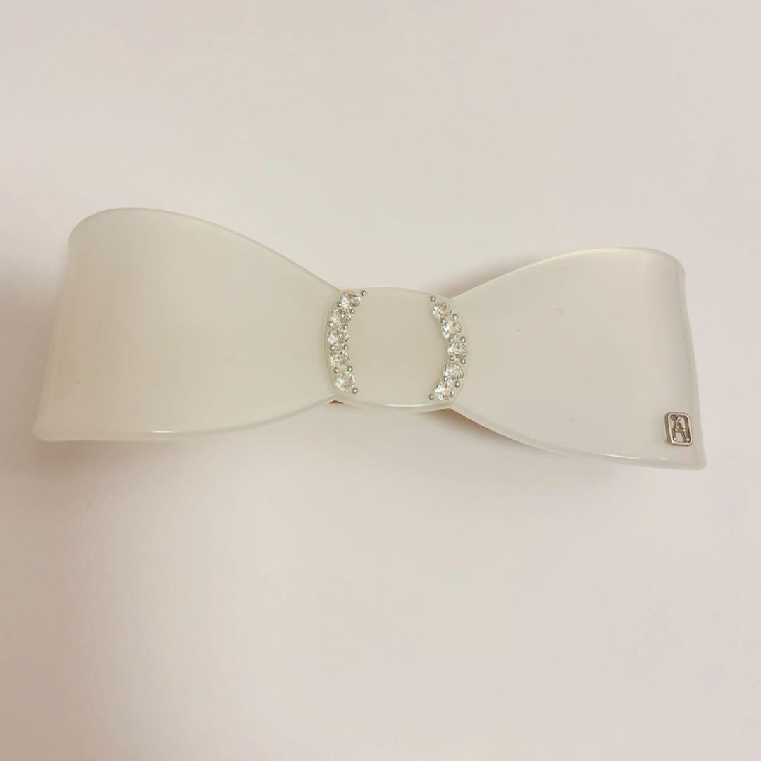 アレクサンドルドゥパリ　リボンバレッタ　ホワイト　キティリボン