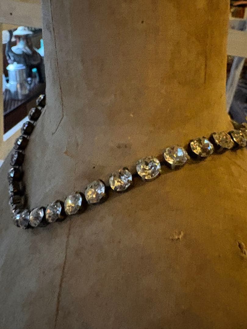 ❺ 戦前ヴィンテージ ✨ ペーストストーンネックレス　アールデコ〜戦中初期