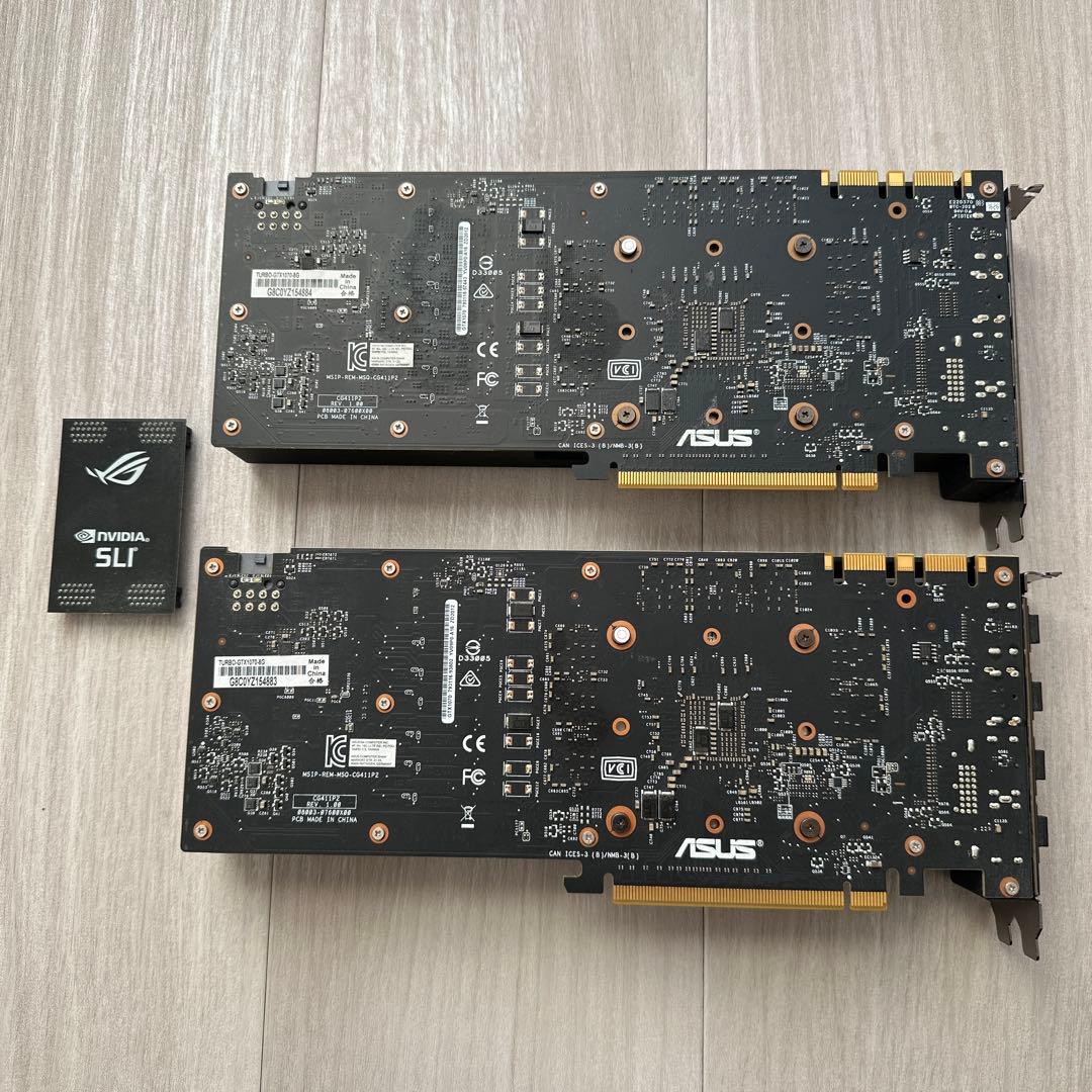 ASUS SLI対応 グラフィックボード GTX1070