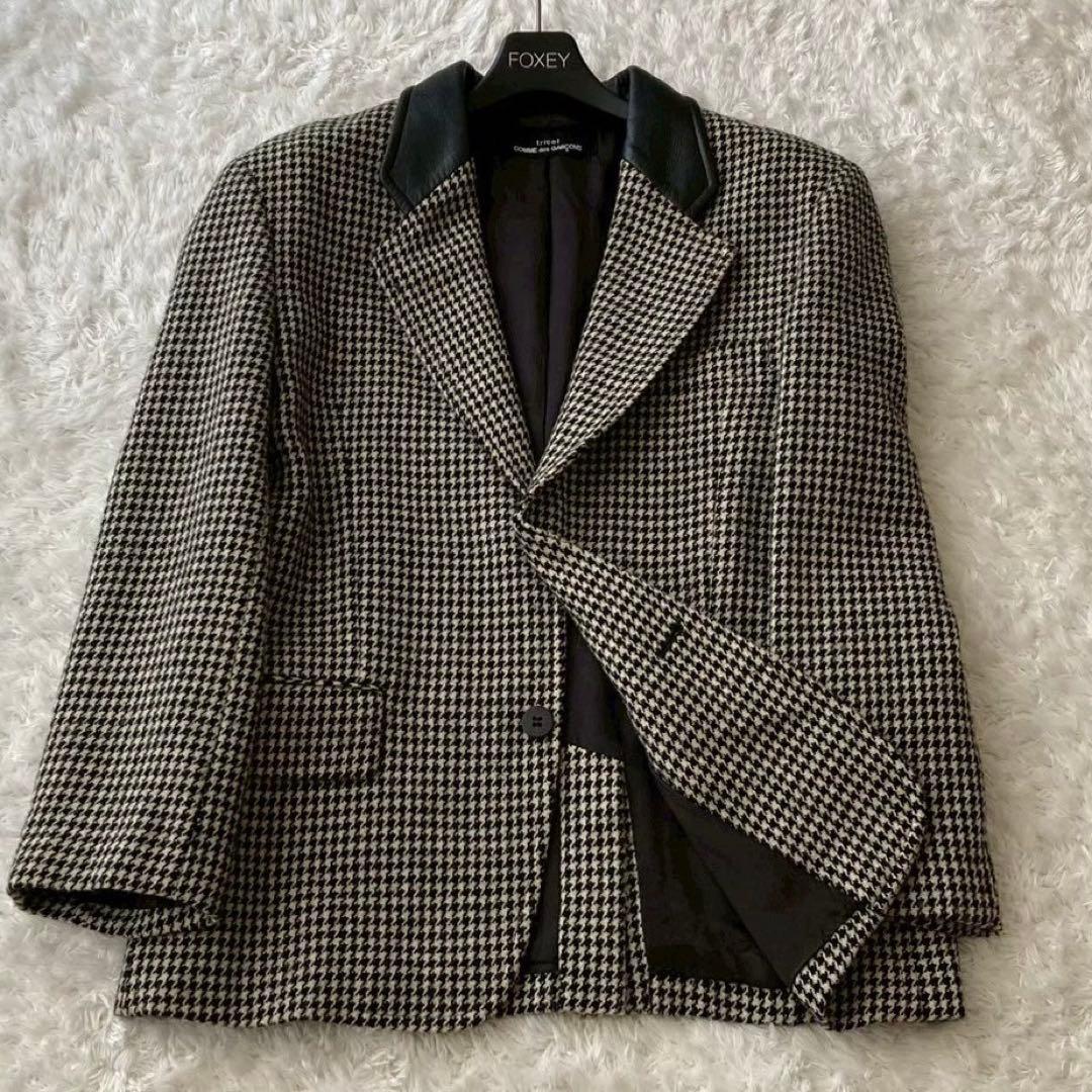 トリココムデギャルソン　千鳥格子柄 テーラード ジャケット ヴィンテージ