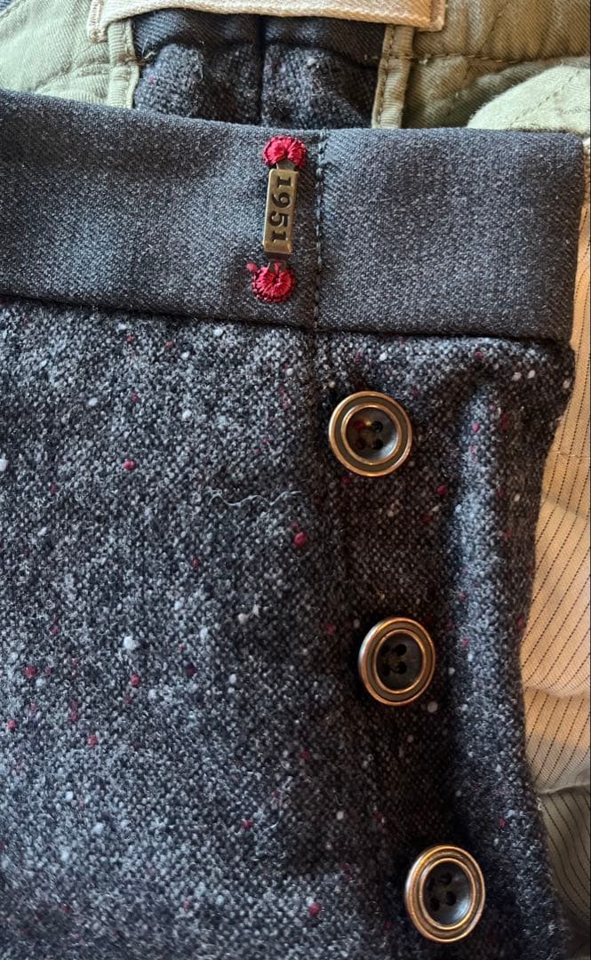 INCOTEX グレーブラウン　スラックス