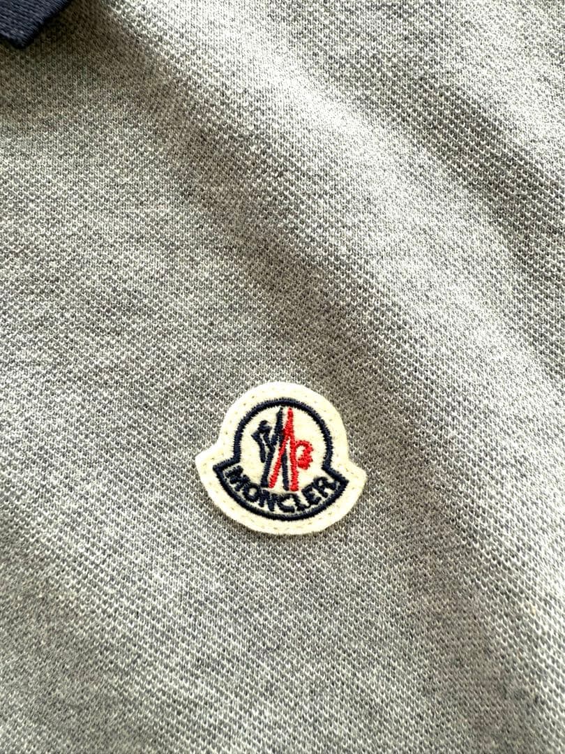 新品未使用 MONCLER モンクレール ポロシャツ ロゴワッペン グレー