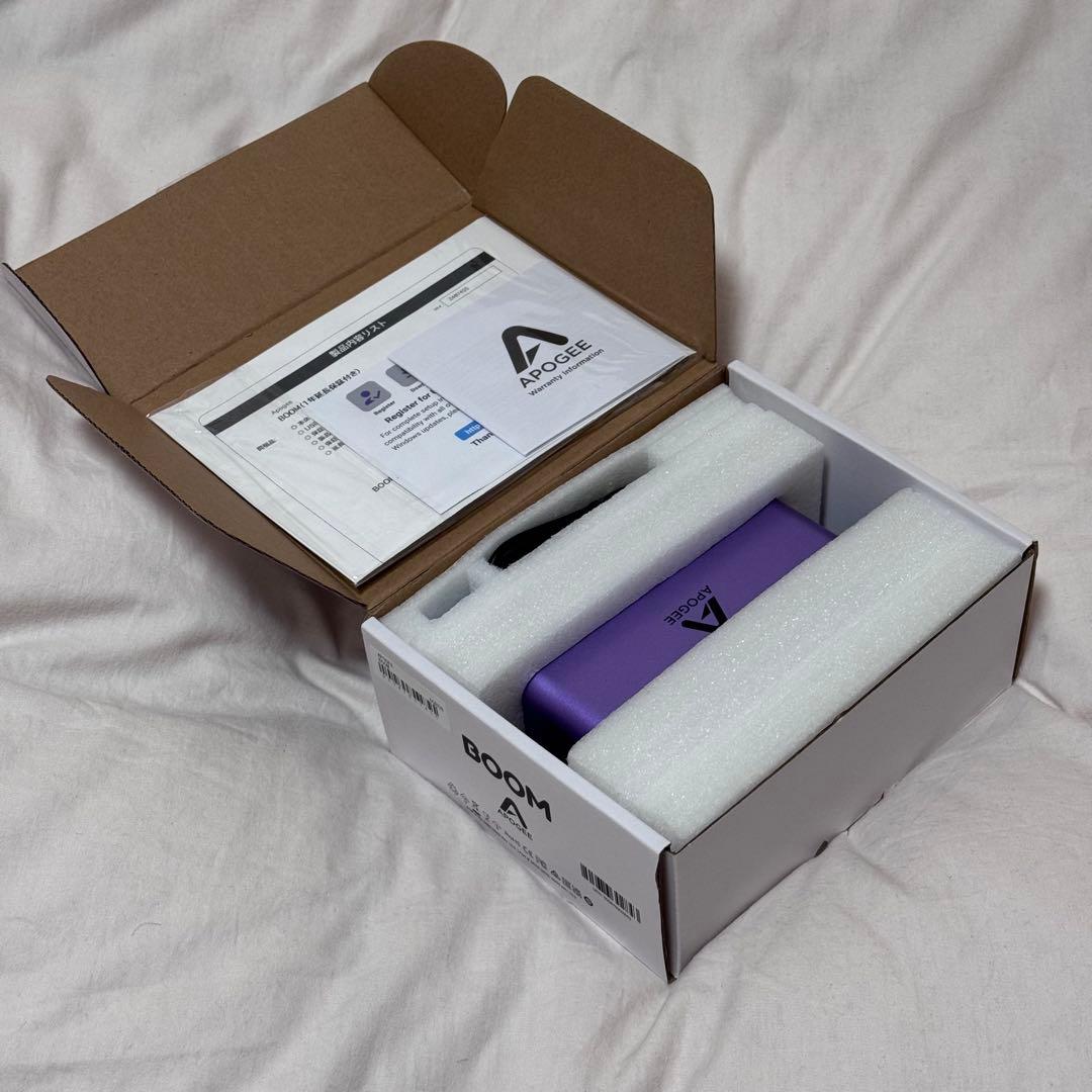 新品・未使用 APOGEE BOOM パープルオーディオインターフェイス