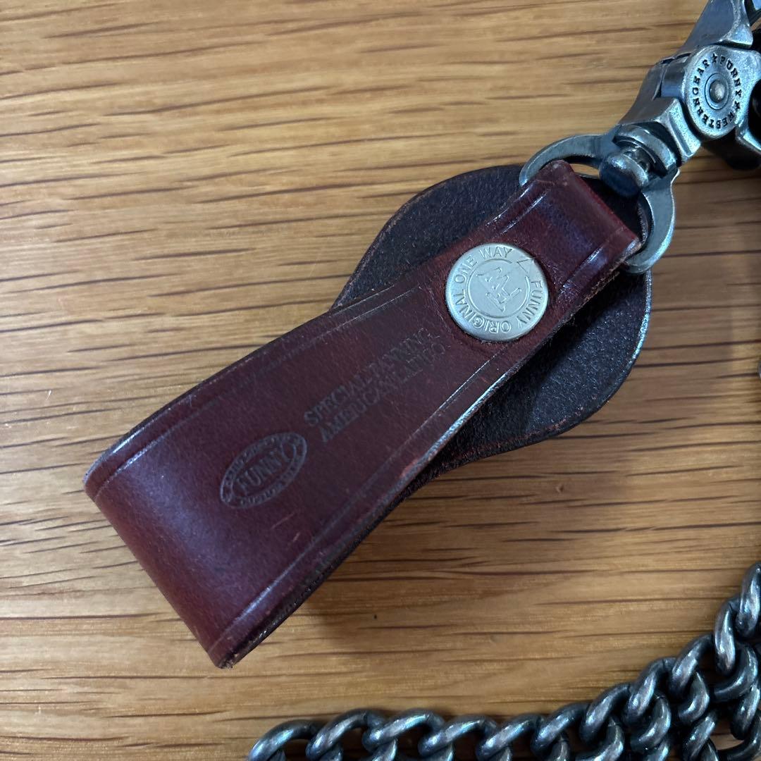 【値引中】FUNNY レザーデザイン　ウォレットチェーン