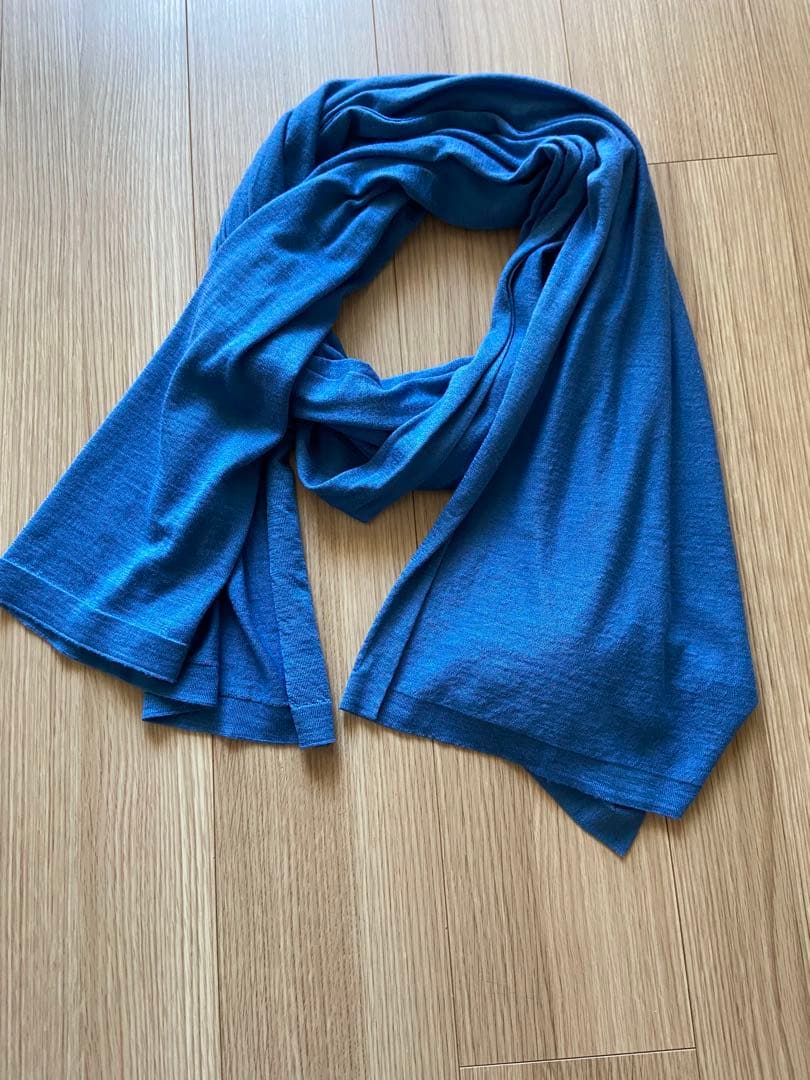 30/70 トレンタセッタンタ シルクカシミヤ大判ストール サックスブルー