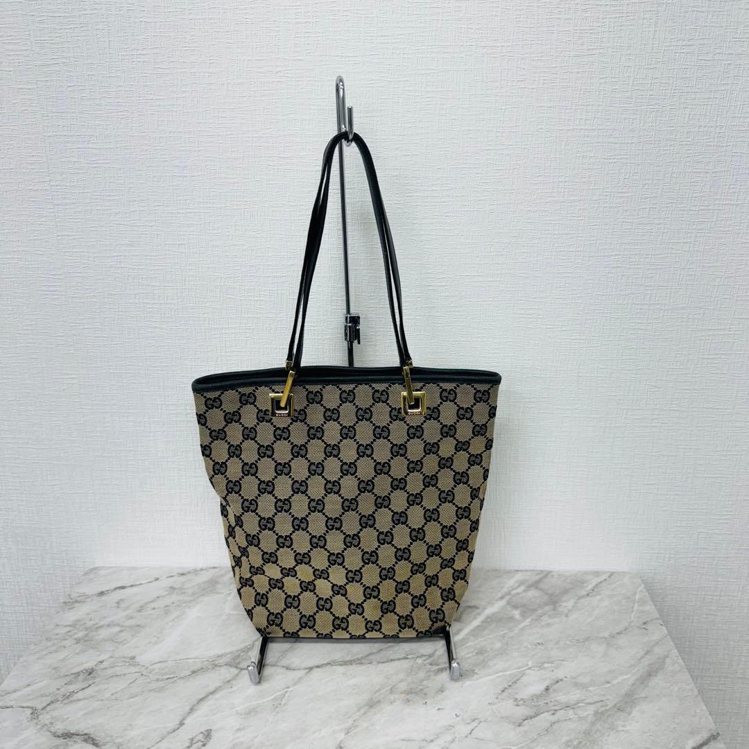 ✨GUCCI✨グッチ✨GG柄✨キャンバス✨ブラック✨ヴィンテージ✨トートバッグ✨