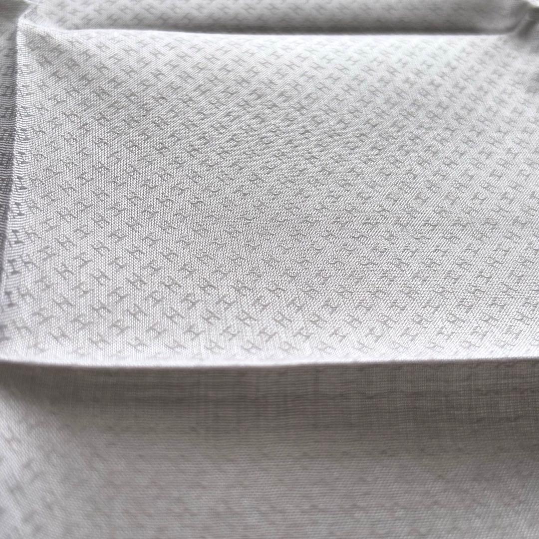 【新品未使用タグ付き】エルメス ハンカチ ジャガードH コットン 箱付き