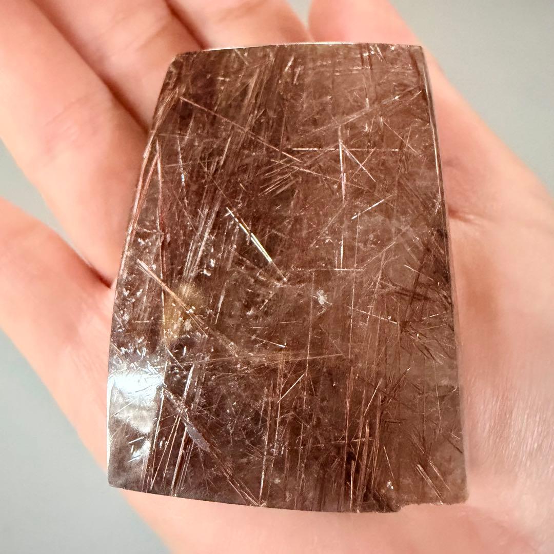 ルチルクォーツセット置物★金運　パワーストーン