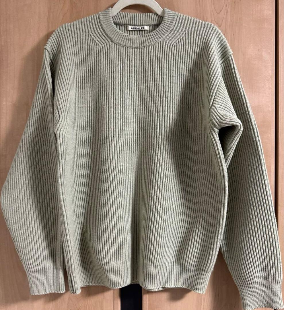 トップス AURALEE FRENCH MERINO RIB KNIT P/O 23AW