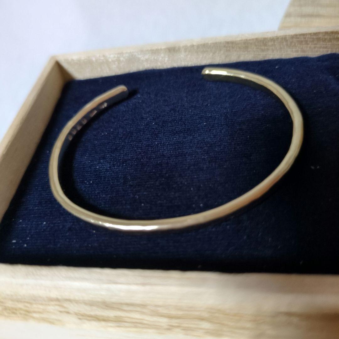 市松　K18 シャンパンゴールド　バングル