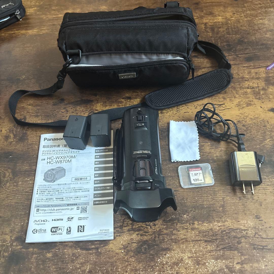 Panasonicデジタル4kビデオカメラHC-WX970M予備バッテリーSD付