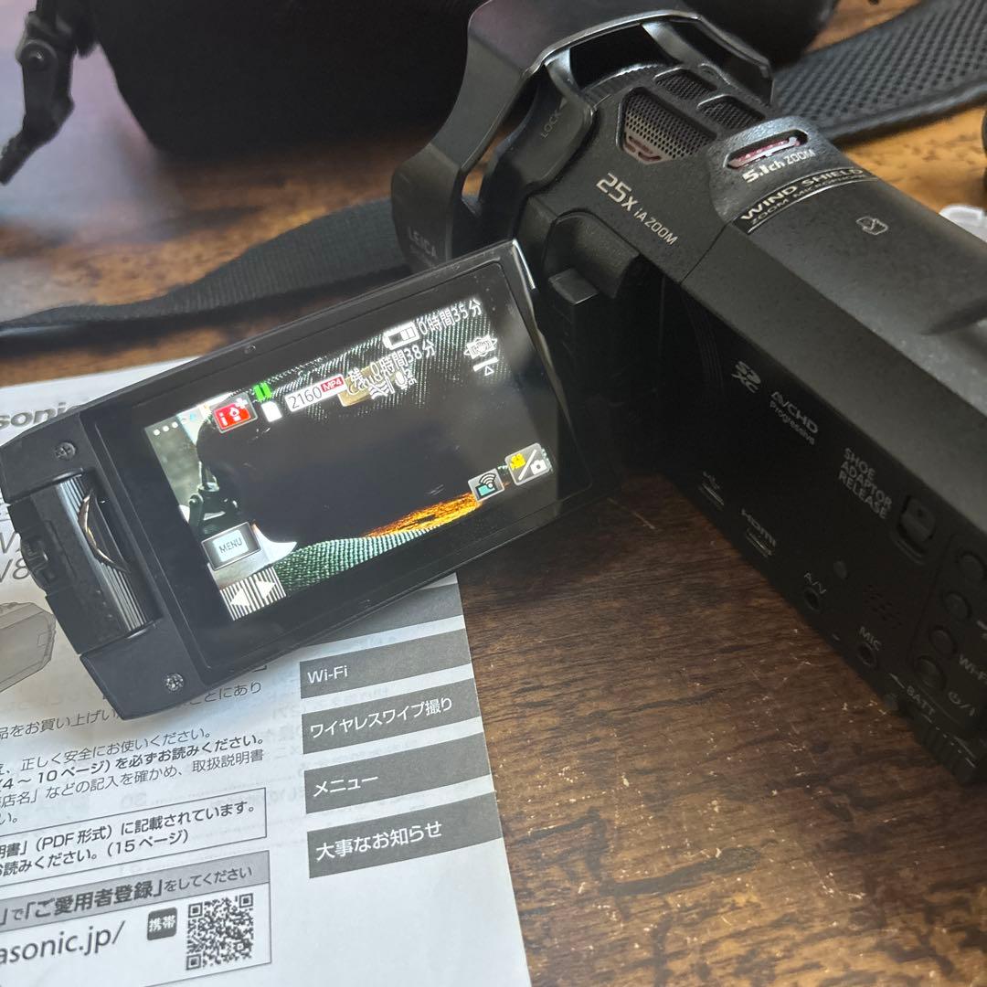 Panasonicデジタル4kビデオカメラHC-WX970M予備バッテリーSD付