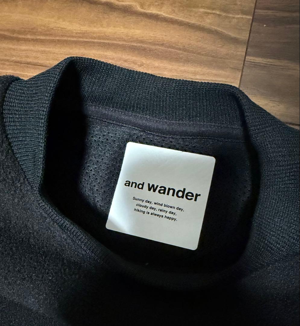 and wander micro fleece pullover（S、黒色）