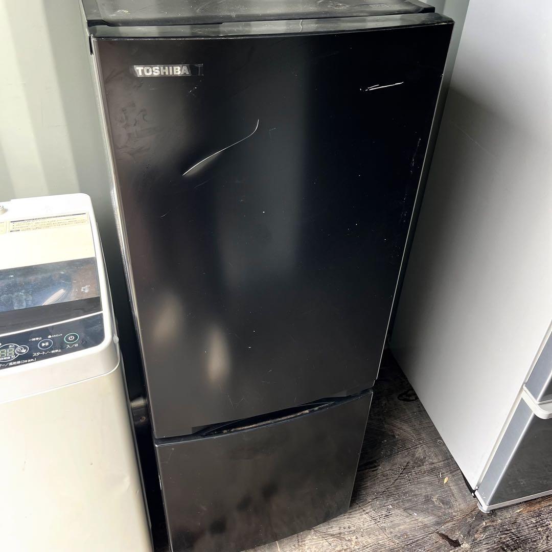 14取付無料！東芝スタイリッシュブラック冷蔵庫高性能風乾燥付き洗濯機2022年製