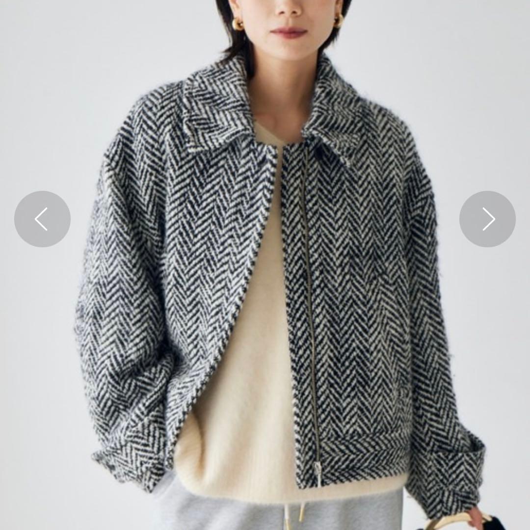 【BARNYARDSTORM 】ヘリンボーンブルゾン　ウール　ブルゾン