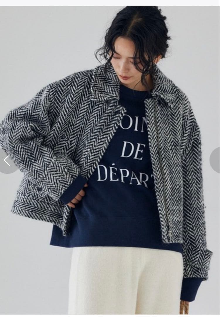 【BARNYARDSTORM 】ヘリンボーンブルゾン　ウール　ブルゾン